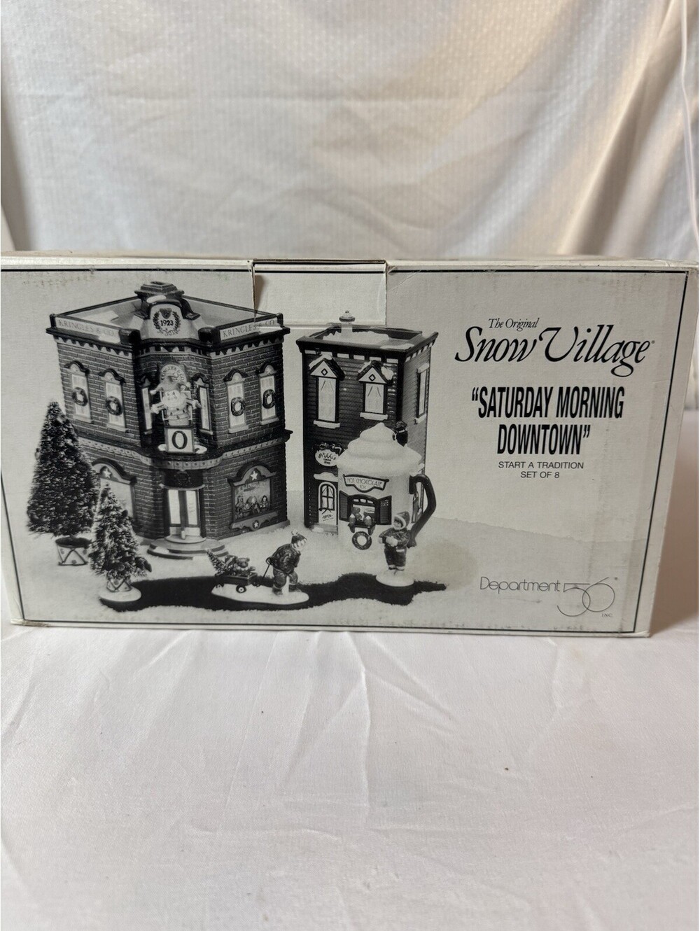 Dept. 56 Snow Village, Saturday Morning Downtown READ